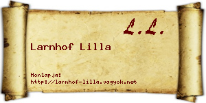 Larnhof Lilla névjegykártya